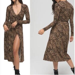 Good American Animal Print Wrap Dress